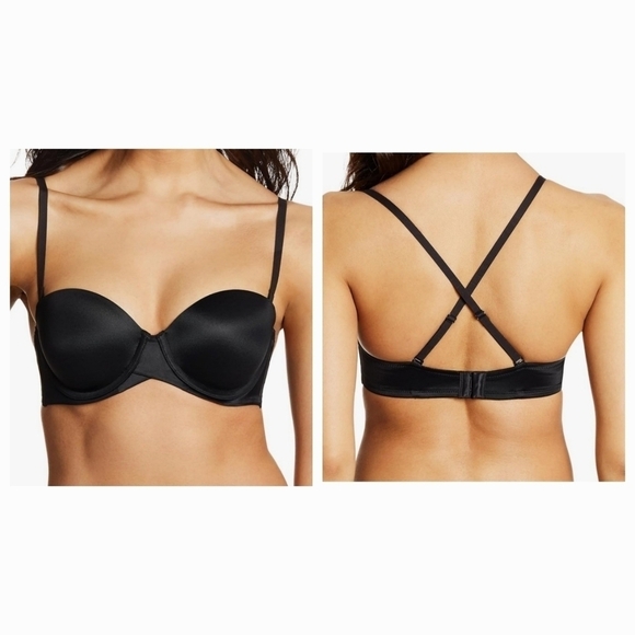 Maidenform Black Side Smoothing Strapless/Convertible Underwire Bra Sz 40C NEW - Picture 1 of 16